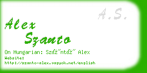 alex szanto business card